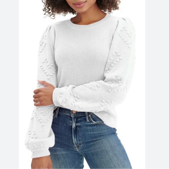 Splendid Smitten puff heart sleeve sweater - Picture 5 of 7